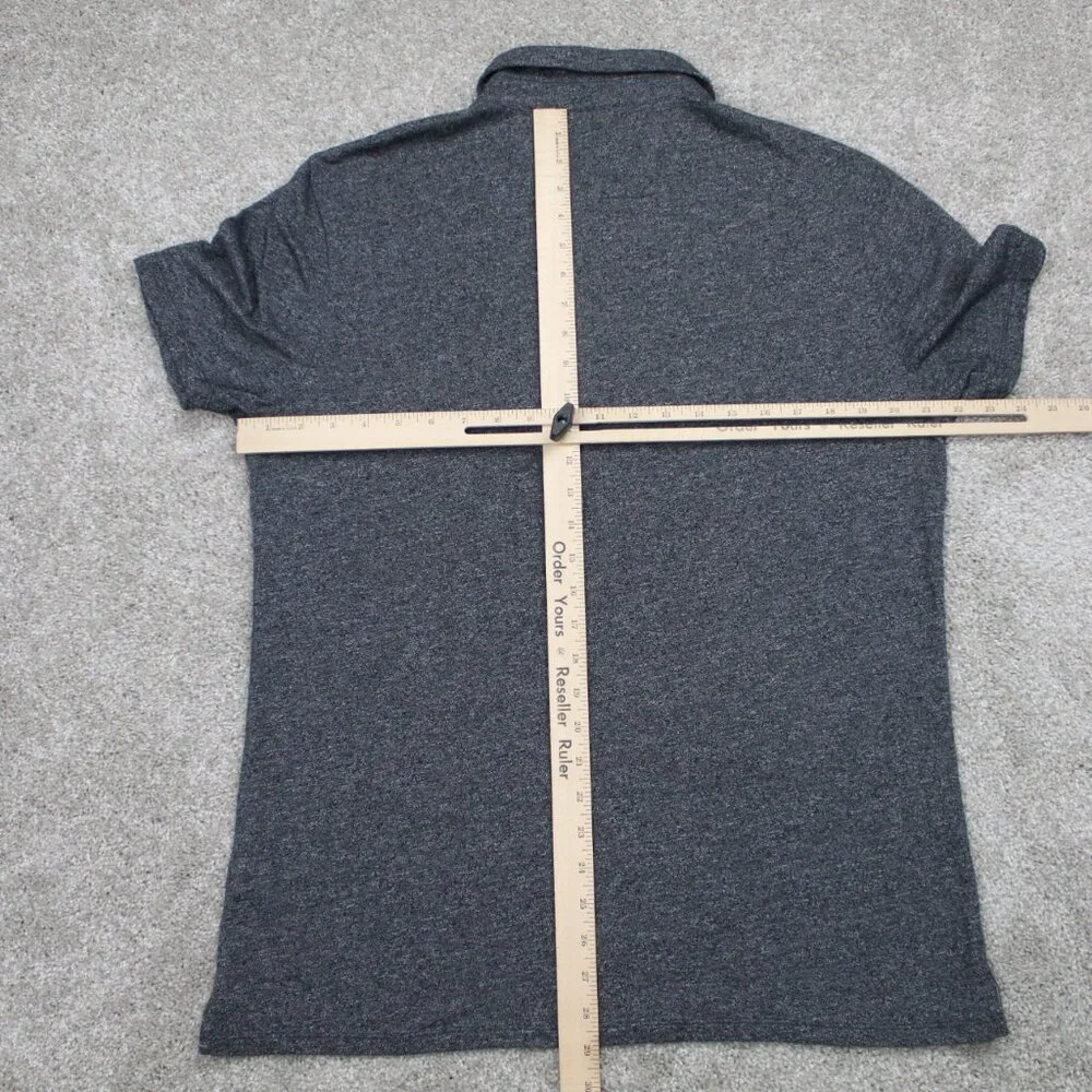 Banana Republic Quick Dry‎ Polo Shirt Mens Large Gray Cotton/Poly S/S Pullover